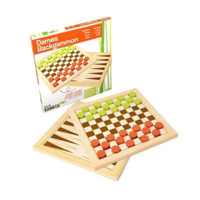 Dames et backgammon : jeu en bambou  Smir    042802